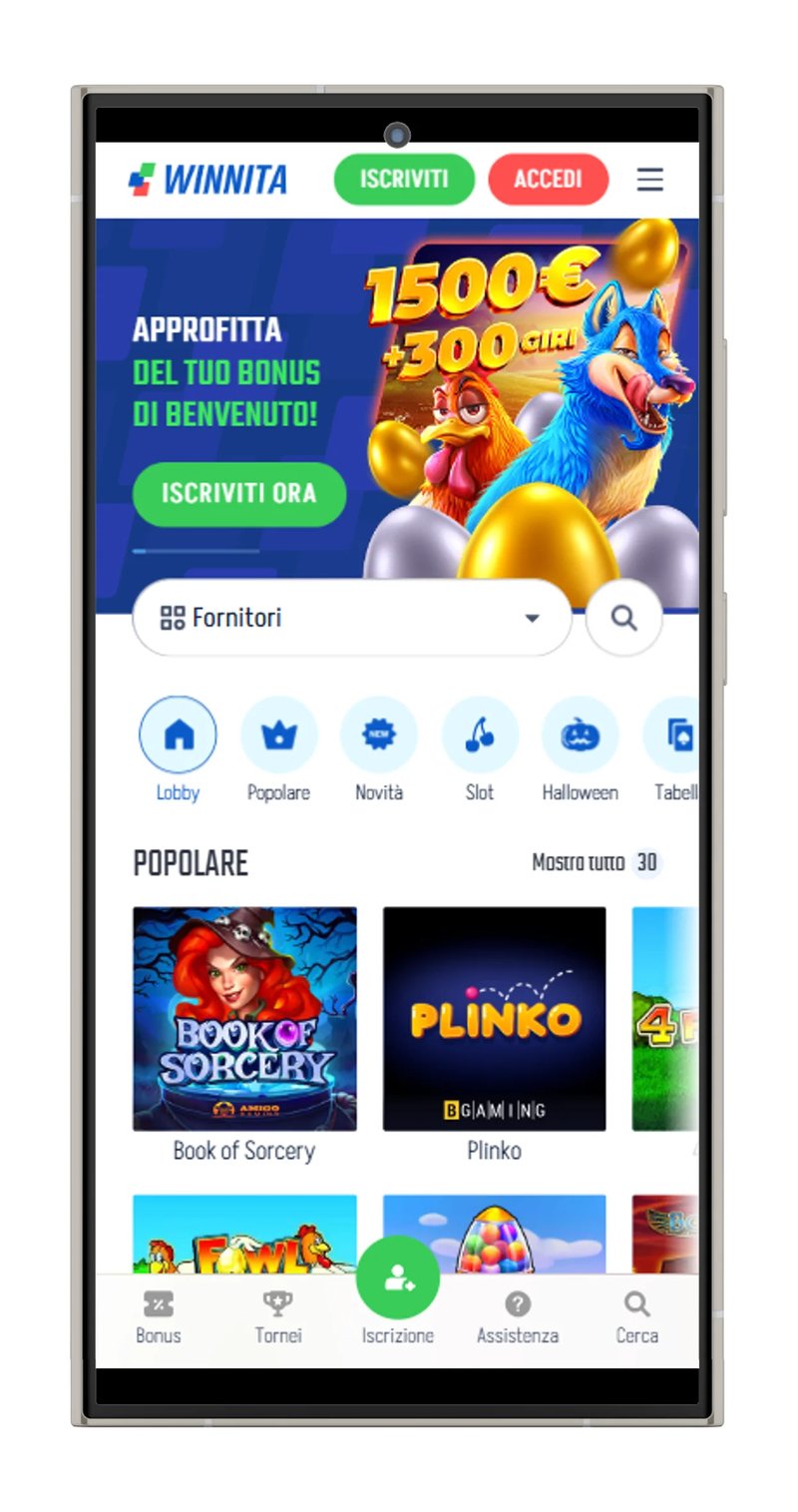 Winnita app - Scopri il casinò online Winnita, accedi e inizia a giocare subito